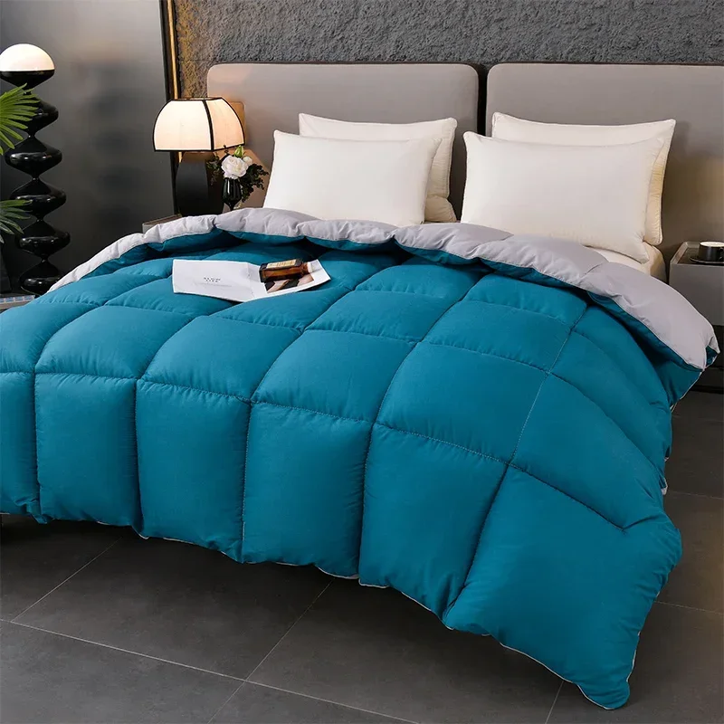 Feather Goose Down Duvet Warm Winter Thick Quilts for Single Double Couple Bed Blanket Down Filling Comforters King Queen Size
