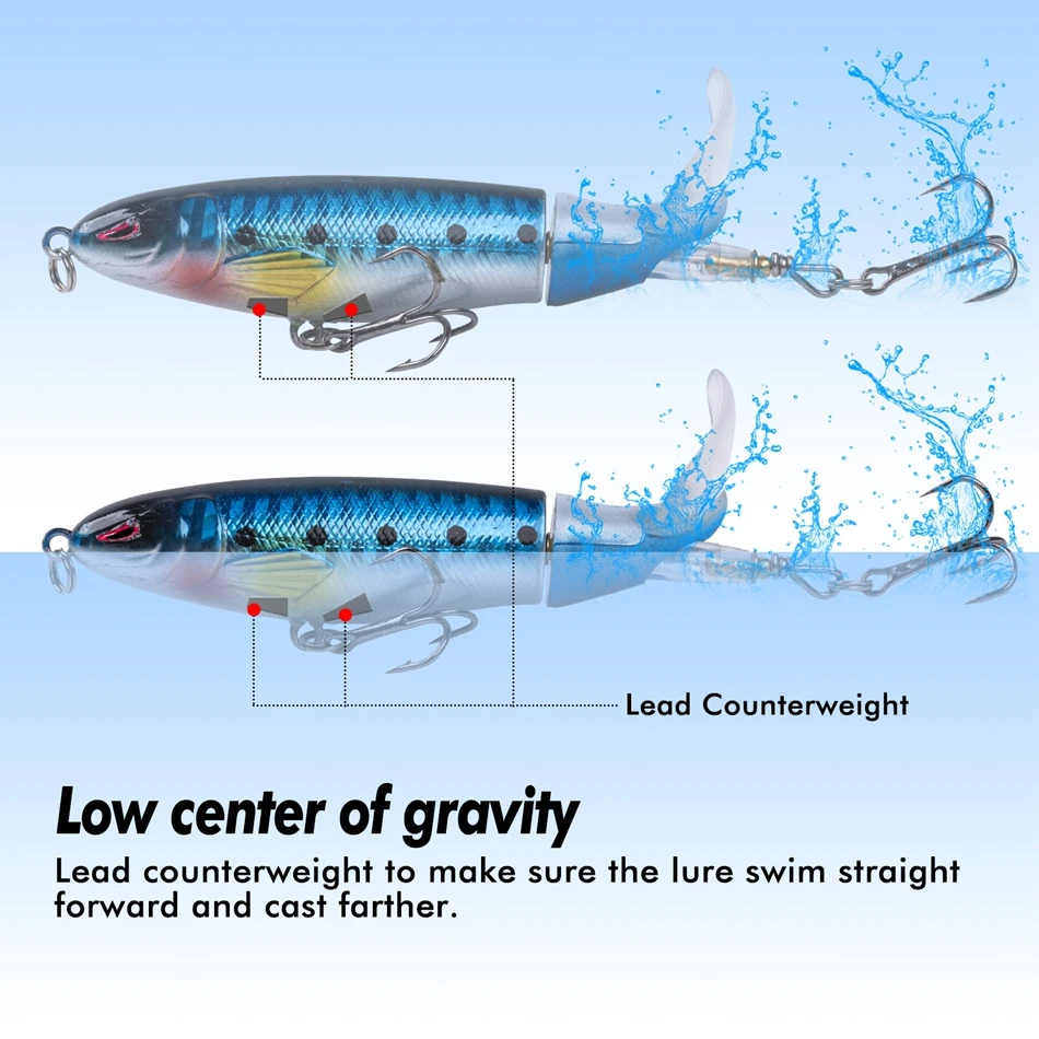 Goture Whopper Popper – Cebo topwater para lucio 10-14 cm - imagen 3