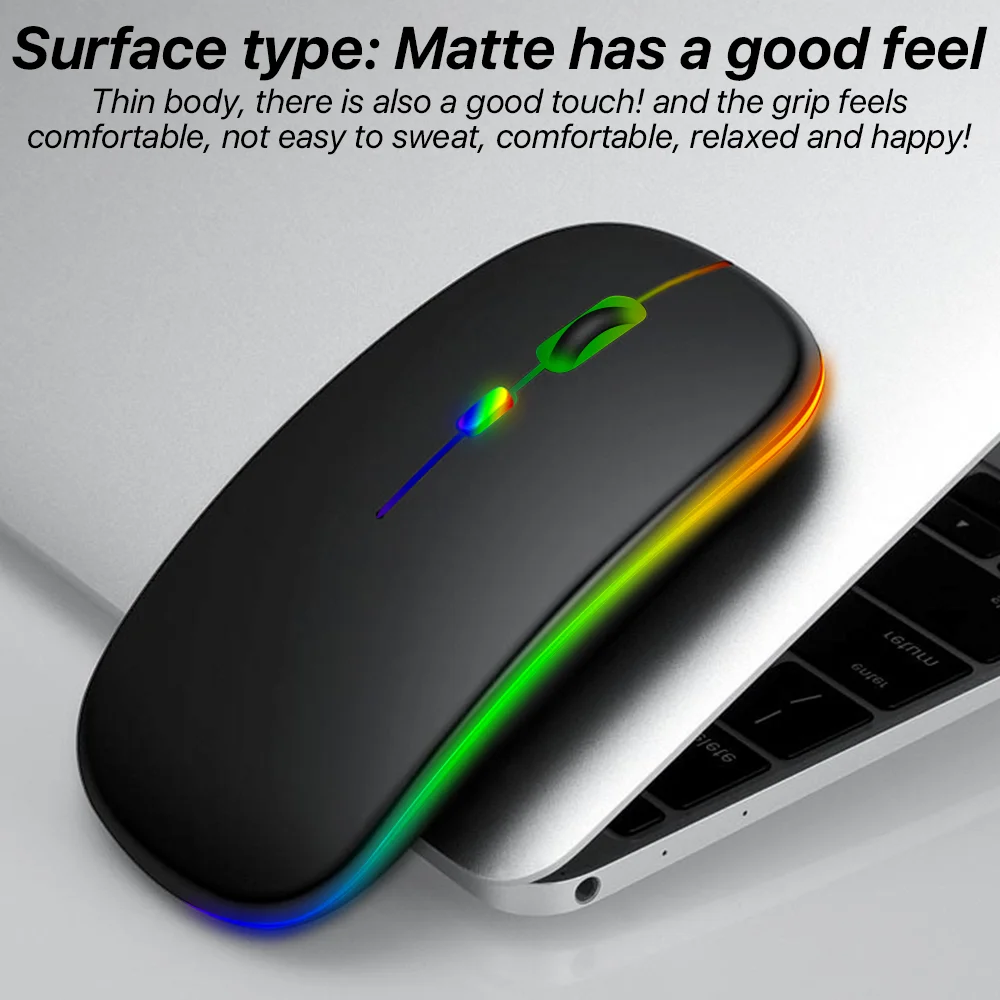 Bluetooth Mouse for iPhone iPad Xiaomi SamSung Tablet Mobile Phone Wireless Mouse 2.4G USB for Computer Laptop Backlight Mouse