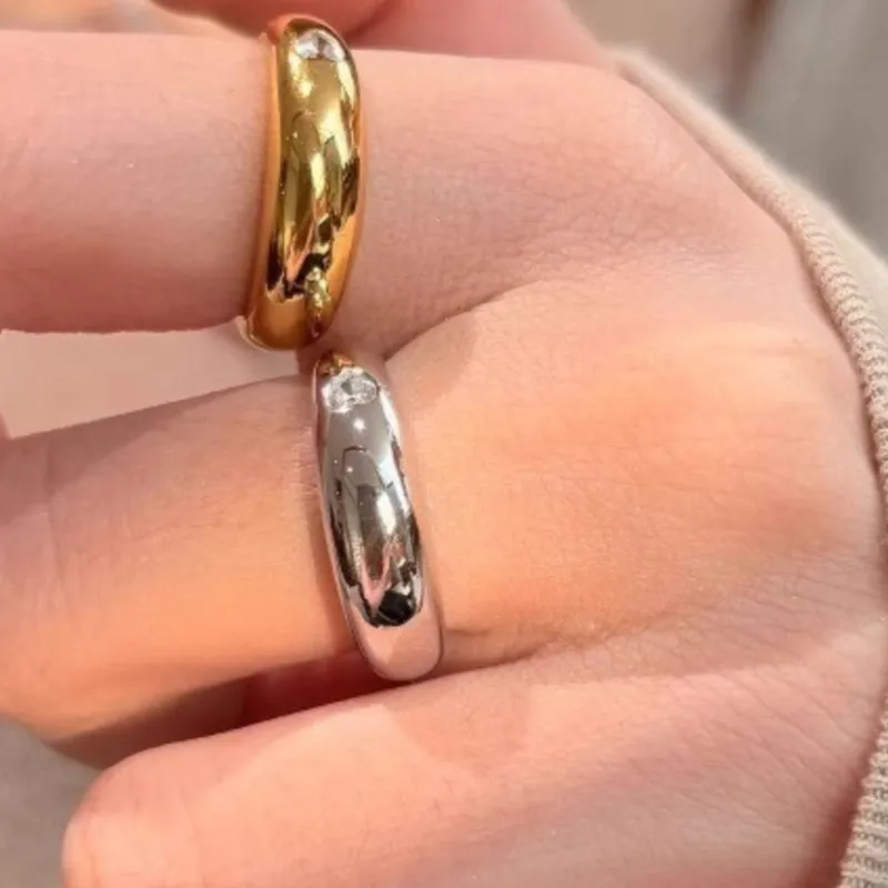 PANJBJ 925 Sterling Silver Zircon Love Herat Ring for Women Classics Geometry Minimalism Versatile Office Gift Dropshipping