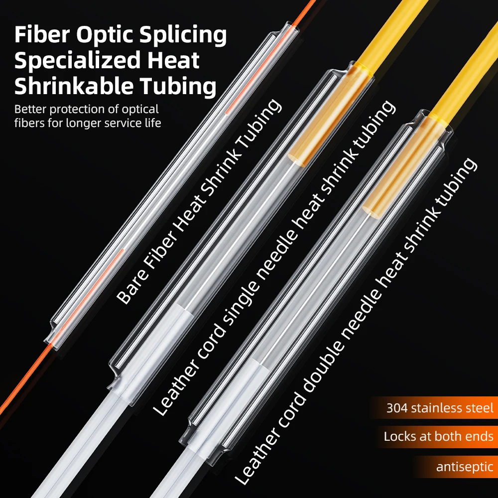 Wholesale SAIVXIAN-Fiber Splice Sleeves, Fusion Fiber Optic Cable, Heat Shrinks Tubing, Protection Tubes, 60mm,