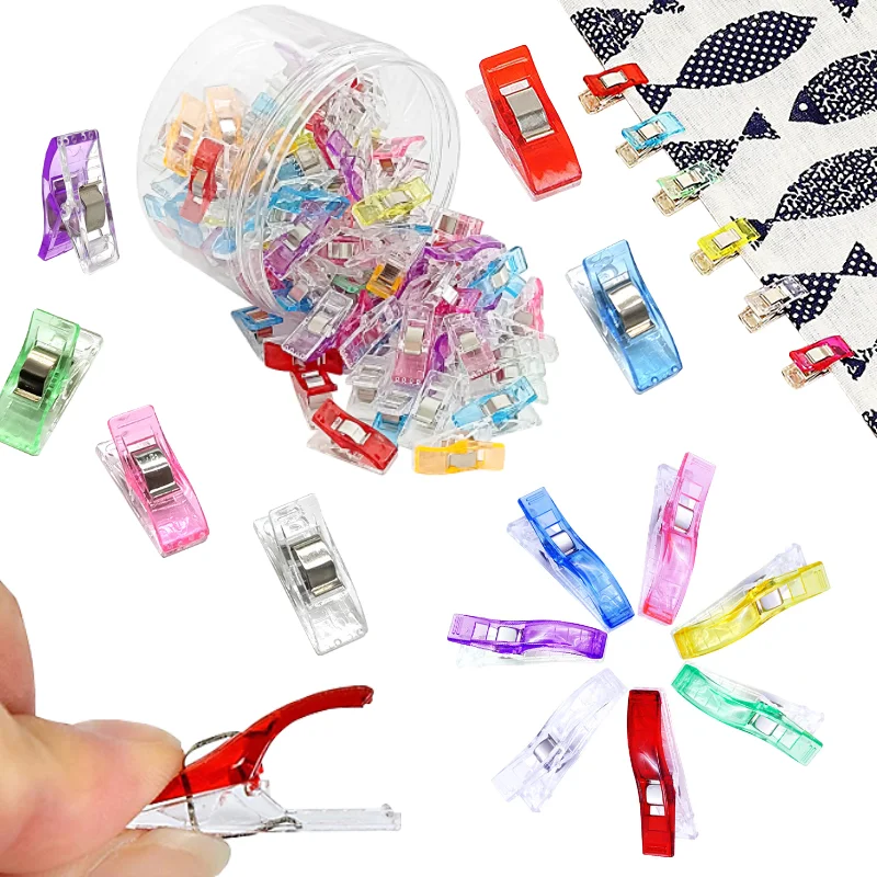 10/20Pcs Multipurpose Fabric Quilting Sewing Clips DIY Handmade Colorful Paper Clip Knitting Craft Supplies Tools Accessories