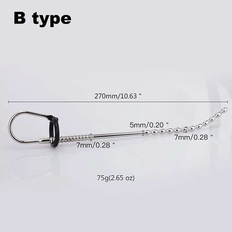 New 270mm Super Long Beaded Urethral Dilator Sounds Penis Plug Insert Sounding Rods Stainless Steel Urethra Beads Sex Toys