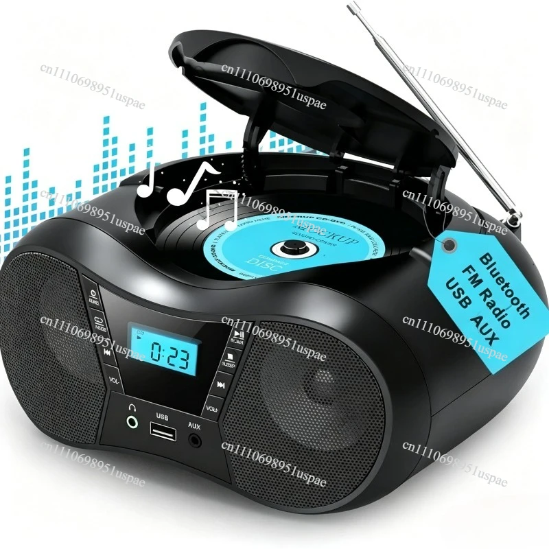 Portable CD Player Bluetooth Boombox CD Player AM/FM Radio High-fidelity Stereo Player Compatible for CD/CD-R/RW Radio for Home