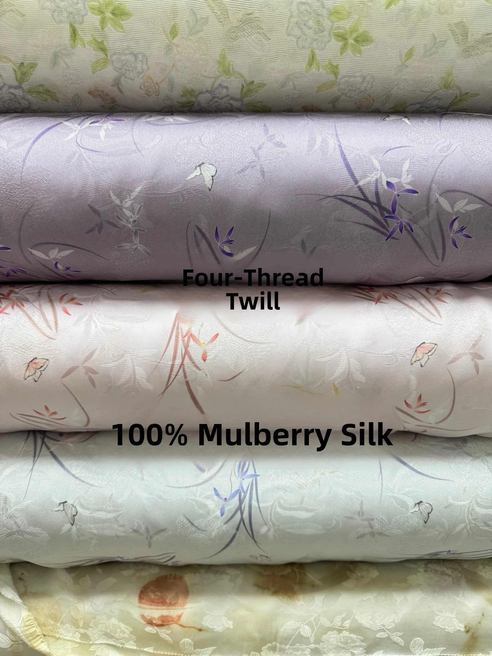 

Zhang Guoqiang Handmade Silk Fabric New Chinese Style Four Strand Twisted Weave Silk Material for DIY Clothing