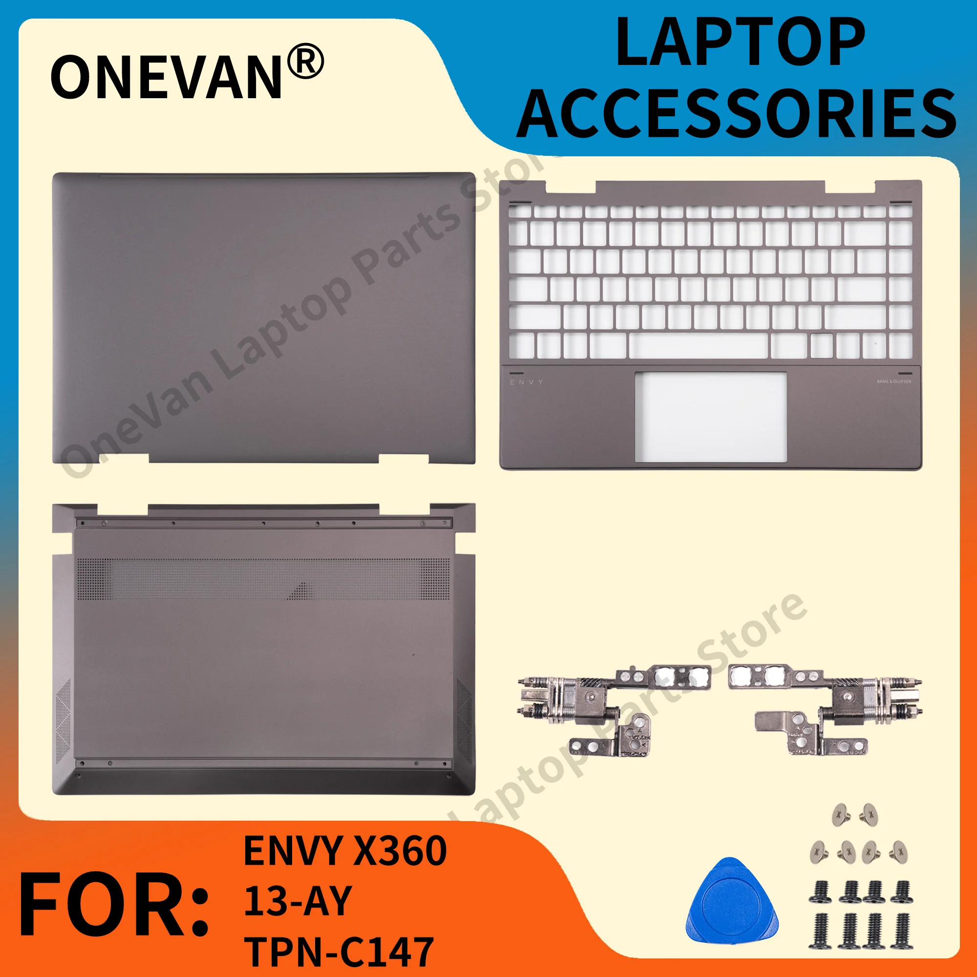 New Origin Covers For HP ENVY X360 13-AY TPN-C147 LCD Back Cover L94498-001 Top LCD Back Palmrest Bottom Cover L94514 Brown