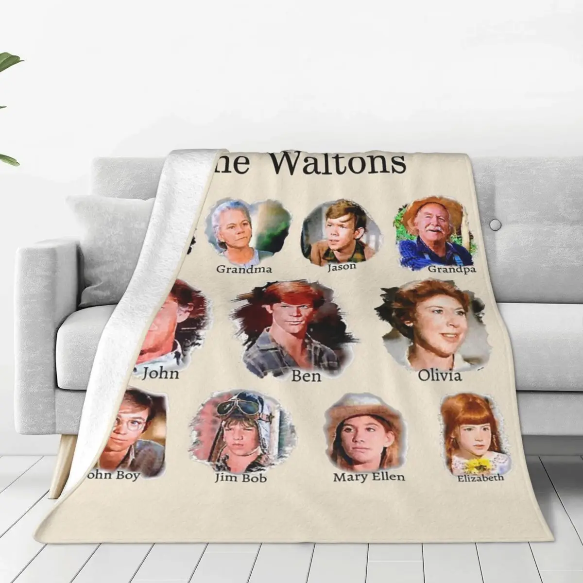 The Waltons Blanket Flannel Lightweight Sofa Throw Blankets For Home Bedroom Travel Throws Bedspread Quilt