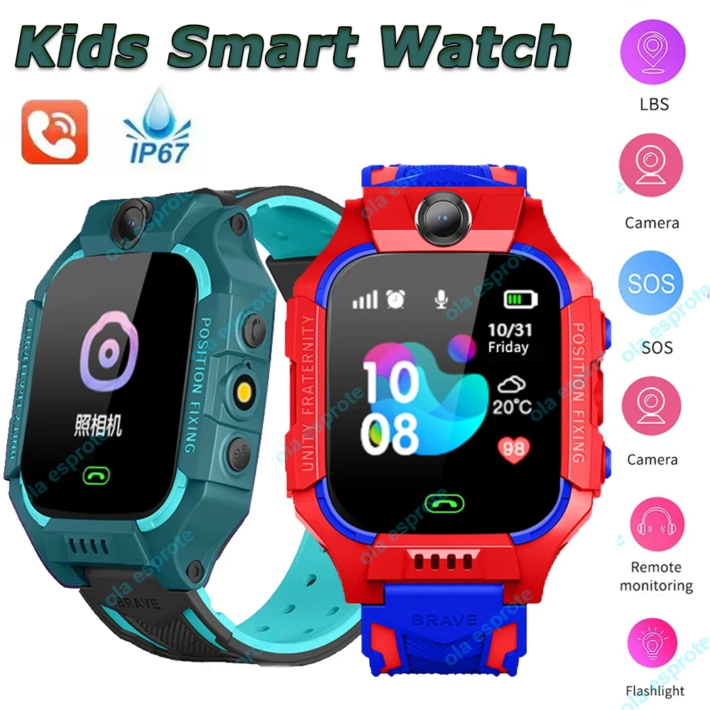 

Kids Smart Watch 2G SOS GPS Location Sim Card Call Smart Watch Camera Waterproof Watch Gift For Ios Android Children Gifts 2026