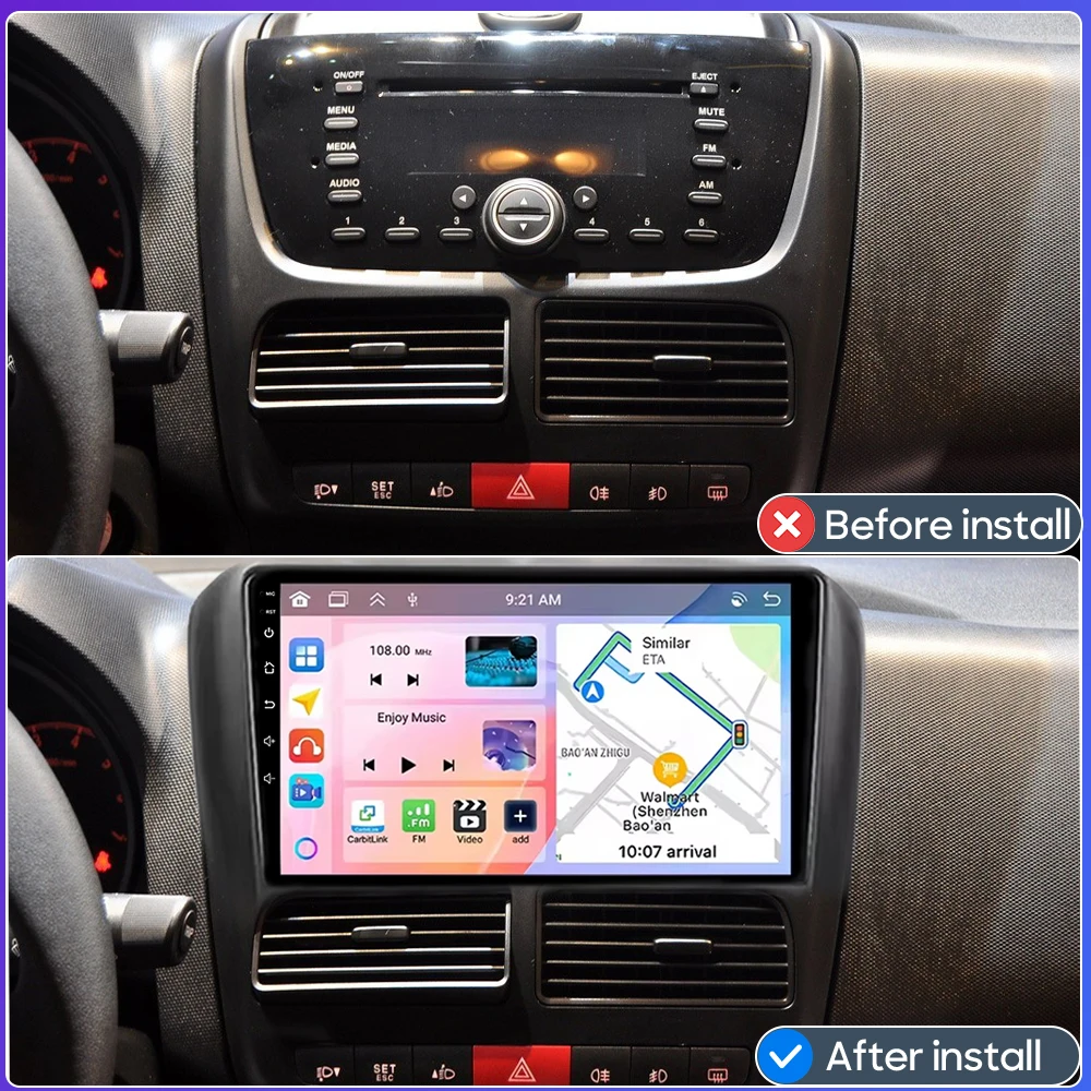 Android 15 Carplay Multimedia Player GPS Navigation Audio Camera BT for FIAT DOBLO 2010 - 2014 Opel COMBO 2011 - 2018 Car Radio