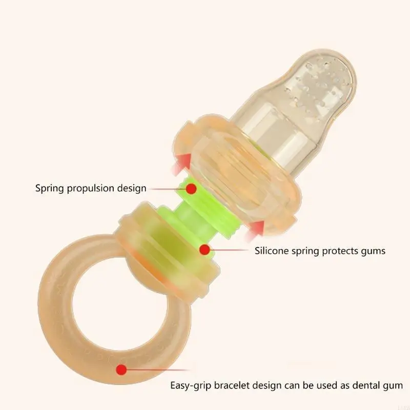 

Upgraded Baby Feeding Spoon Juice Extractor Fruit Feeder Pacifier Baby Feed L8RB