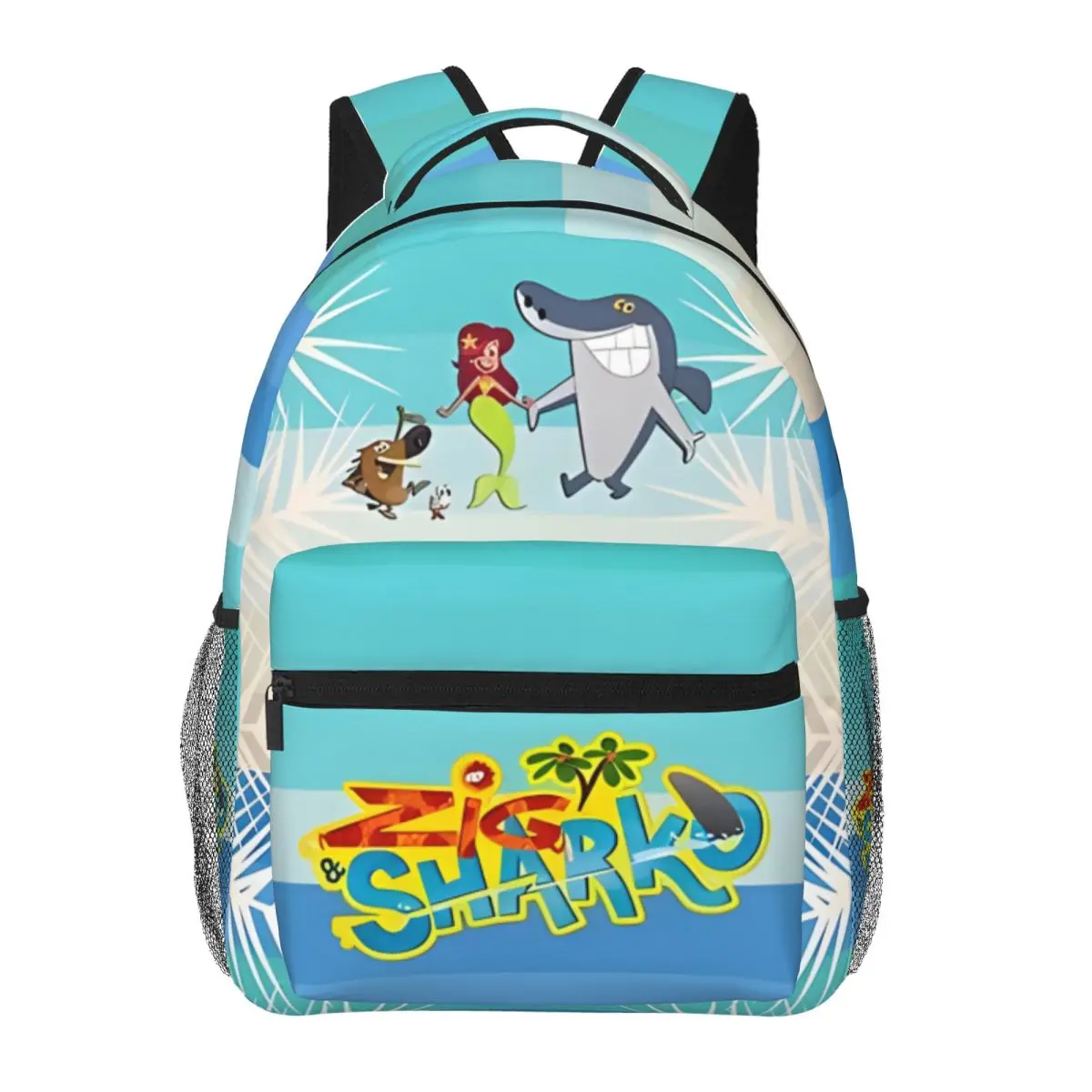 

Zig And Sharko Cartoon Game Printed Lightweight Casual Schoolbag For School, Outdoor, Shopping, Office 16in