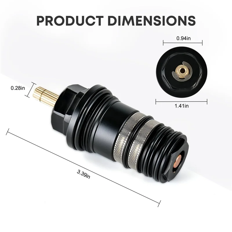 94282000 3/4-Inch Thermostatic Cartridge Valve,Fits Two-Hole And Three-Hole Thermostatic Tub Fillers,For Hansgrohe-Hot