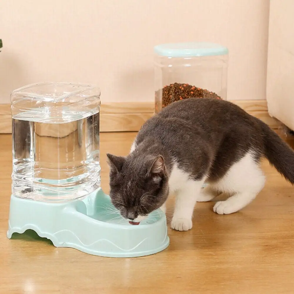 3.8L Automatic Pet Feeder Large Cat Dog Food Dispenser Water Fountain Drink Bowl