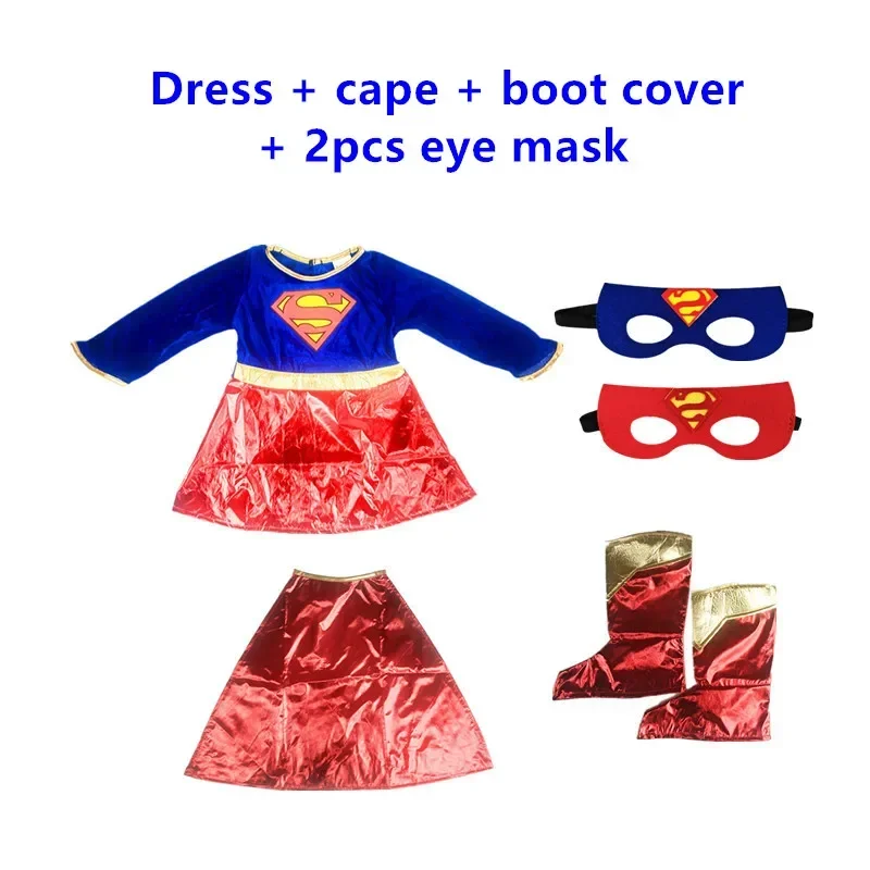 子供の日キッズスーツヒーローコスチュームスーパーガールズコスプレカーニバル誕生日パーティードレス MN12