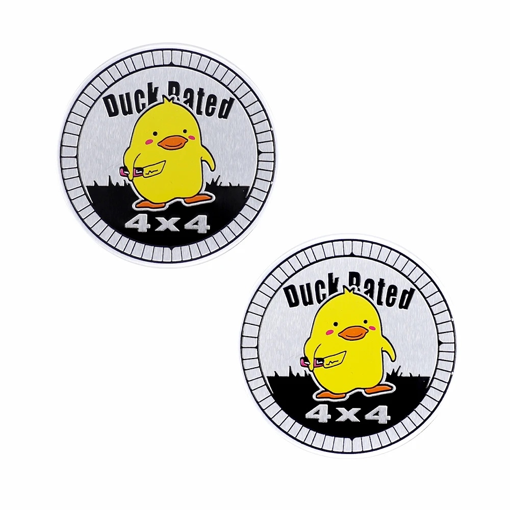 2pcs 3D DUCK Rated with Pride Pated 4×4 Car Sticker Accessories Suitable for All Models Mazda 3bl Decoration Accessories