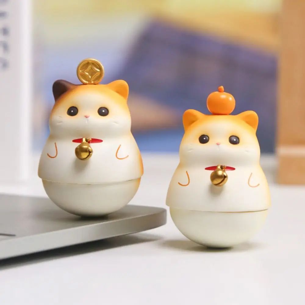 

Small Statue Shake Toys Cat Swinging Doll Cartoon Chubby Cat Resin Ornament Kawaii Mini Cat Car Decorations Home Decor
