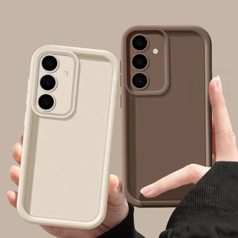 Soft TPU For Samsung Galaxy A56 Case A16 A26 A55 A54 A53 A35 A15 A52 A25 A34 A36 5G Shockproof Solid Color Silicone Phone Cover - náhled 2