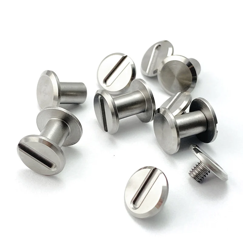 10pcs/lot Stainless Steel Material Shirogorov Style Knife Handle Pairs Locking M4 Screws Spindle Nail Rivet Bolt Fastener Part