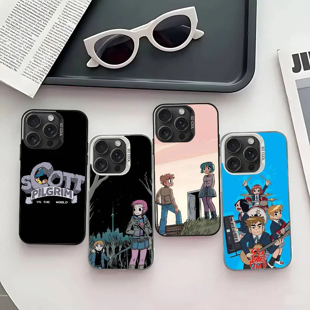 

Cartoon S-Scott P-Pilgrim Phone Case For IPhone 17 16 15 14 13 12 11 Pro Max Plus X XR XS Max Shockproof Bumper Cover
