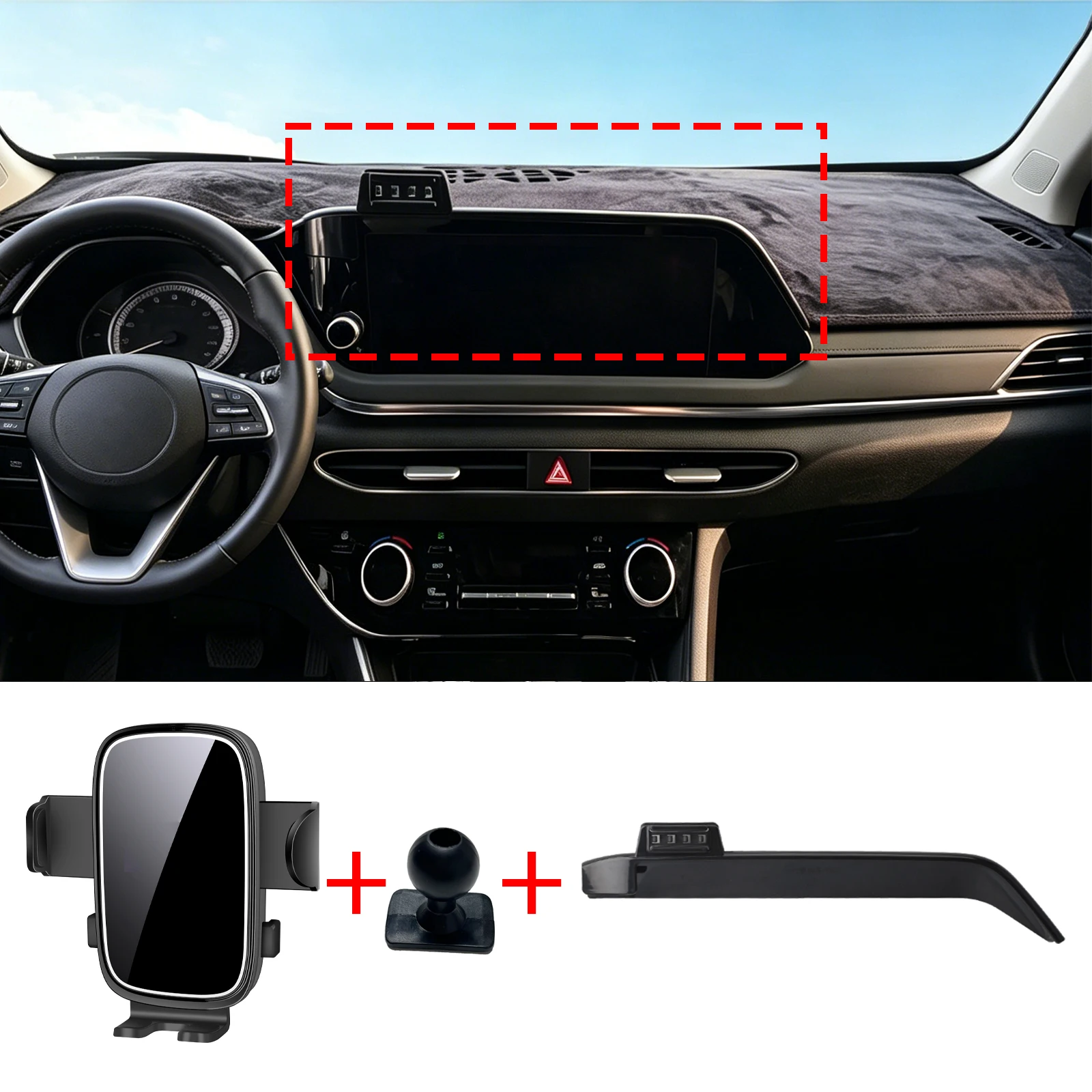 

for Hyundai SONATA 2019 2020 2021 2022 Specific Dashboard Navigation Phone Holder Mount Design Car​​ accessoires