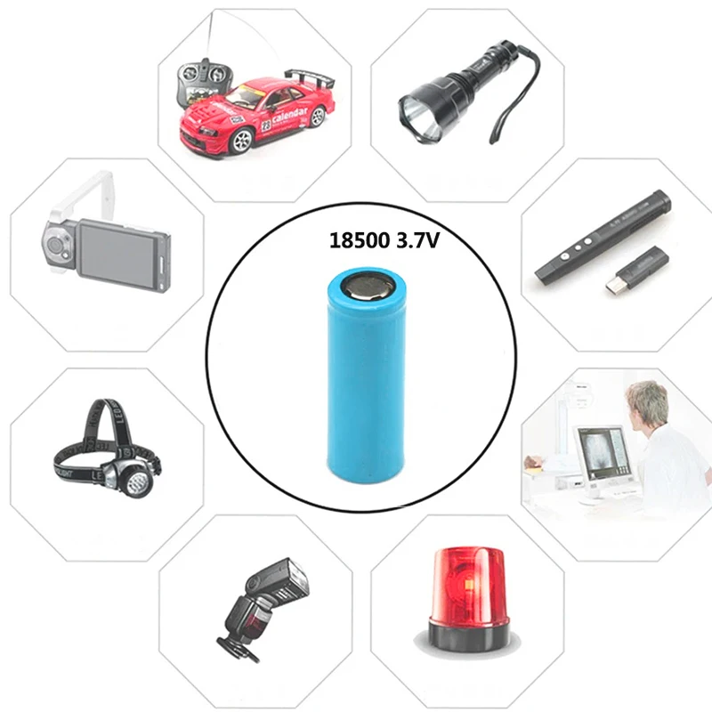 PURFIELD 18500 Batteries Real 1600mAh Li-ion Lithium 3.7V Rechargeable For Toy FlashLight Torch Battery Power Bank LED Energy