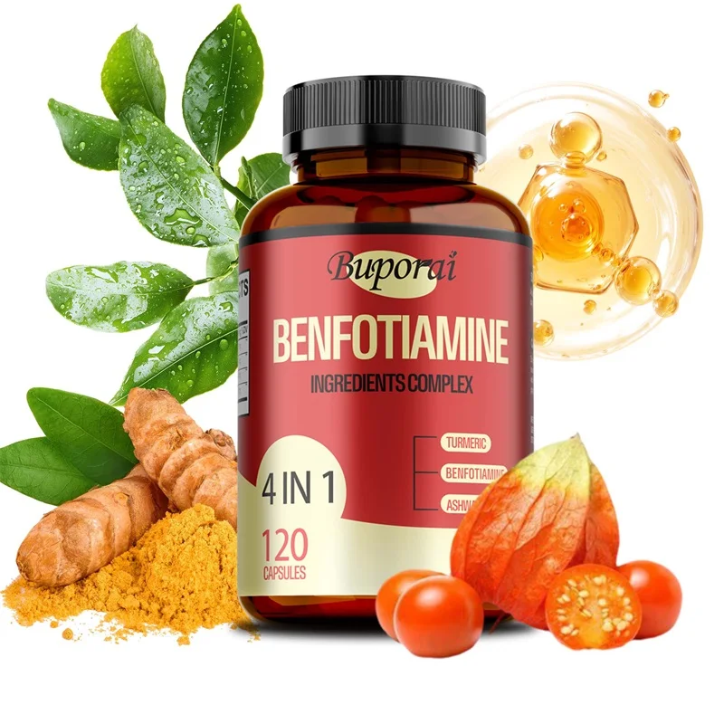 4 in1 Benfotiamine Supplement - Healthy Glucose Metabolism, Support Nerve Health, Cellular Protection, Antioxidant Defense