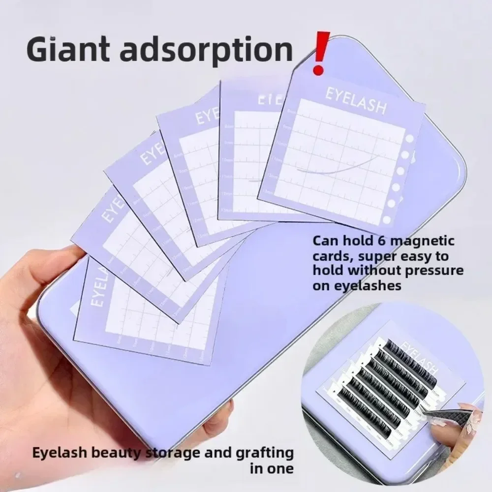 Women Magnetic Storage Box for Eyelash, False Eyelash Extension Storage Tool, Magnetic Eyelash Strips Magnetic Headband For Gift