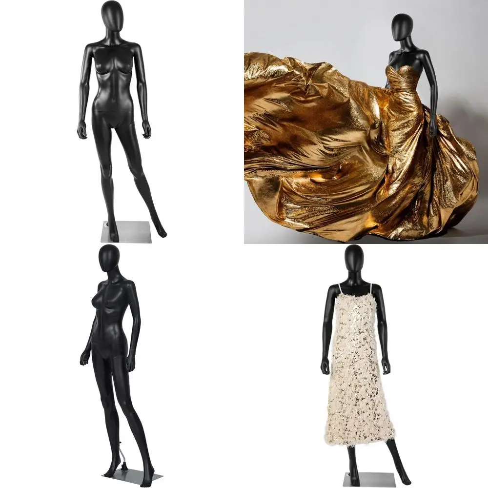 

Full Body Male Mannequin, 70 Tall, Black, for Display and Standing