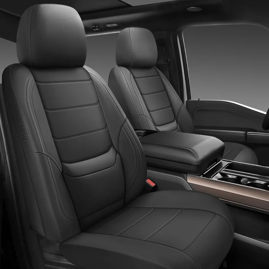 

Universal 2 Pcs Waterproof Front Car Seat Covers for SUVs and Pickup Trucks Durable LeatherStyle Seat Protectors Suitable for M