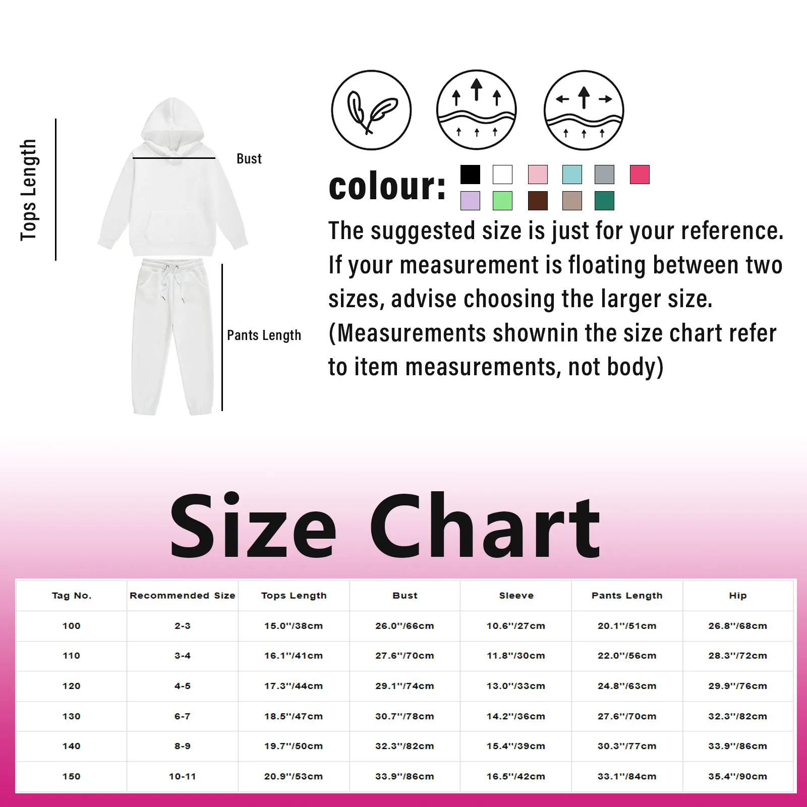 Kids Boys Girls 2Pcs Sport Outfits Solid Color Tracksuit Long Sleeve Hoodie with Sweatpants Workout Jogging Walking Costume