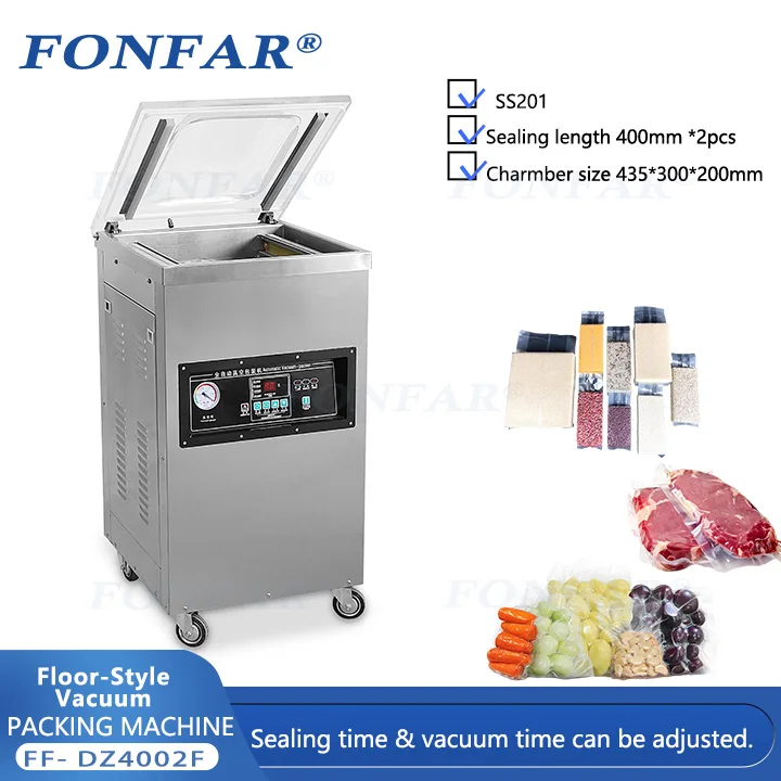 Glass Jar Sealing Machine / Glass Jar Vacuum Sealer Machine / Vacuum Sealer Chamber Size 200mm Depth