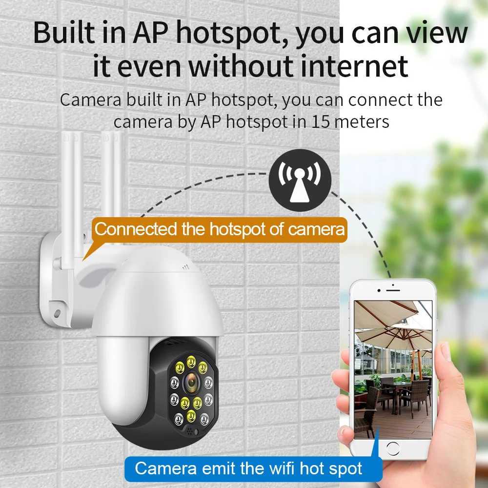 Ycc365 Plus WIFI Smart Home Camera Outdoor 1080P Two Ways Audio Waterproof Wireless Security Protection IP Camera