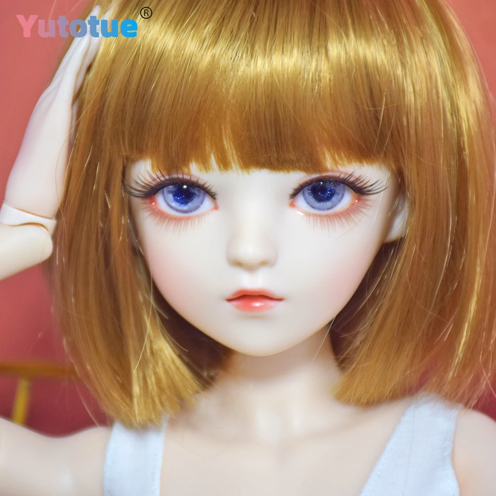 YUTOTUE 1/3 BJD Doll Toy Removable Vest Pants Shoes Wigs Eyeballs Full Set 24 inch Girl Doll Lifelike