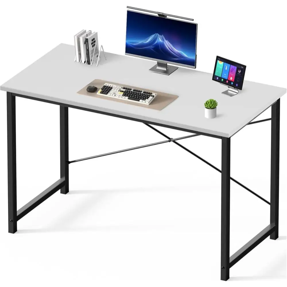 

47 Inch Computer Desk for Home Office, Modern Study Work Table Simple Modern Style for Bedroom Small Space, Writing Desk