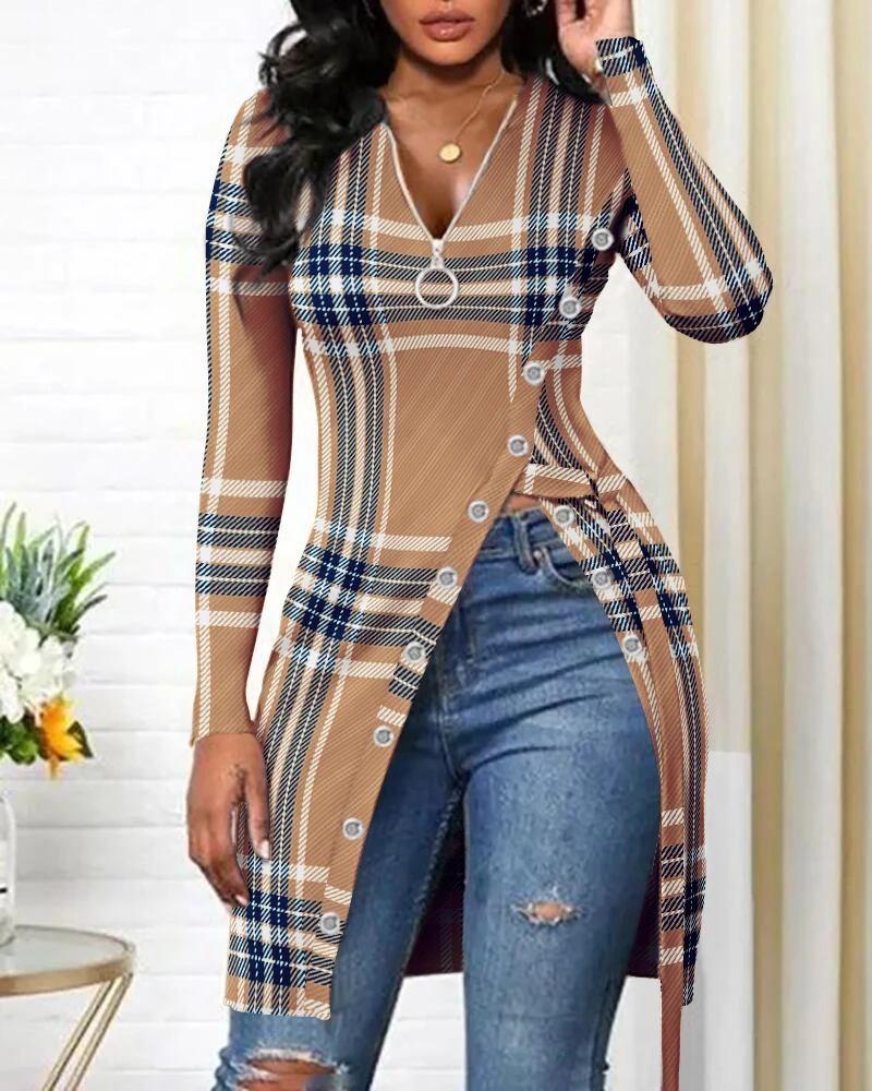 Women Blouse Print Long Sleeve V-Neck Button Sexy Ladies Blouse Spring Autumn Long Elegant Shirt Hot Sale Tops Women 2023