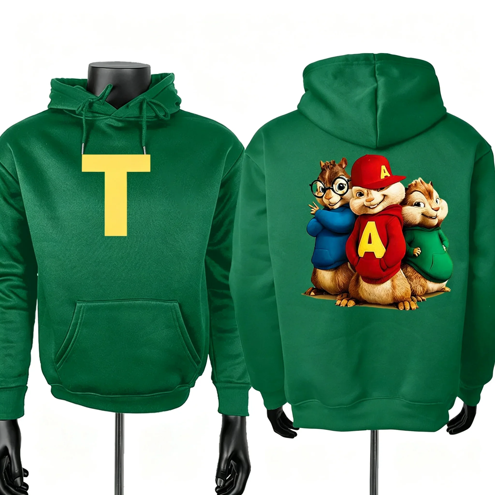 Alvin und die Chipmunks 2026 Mode Unisex Freizeit-Sportbekleidung Herren-Hoodie Alvin Chipmunk Halloween-Kostüm Damen-Pullover-Oberteile – Detail 9