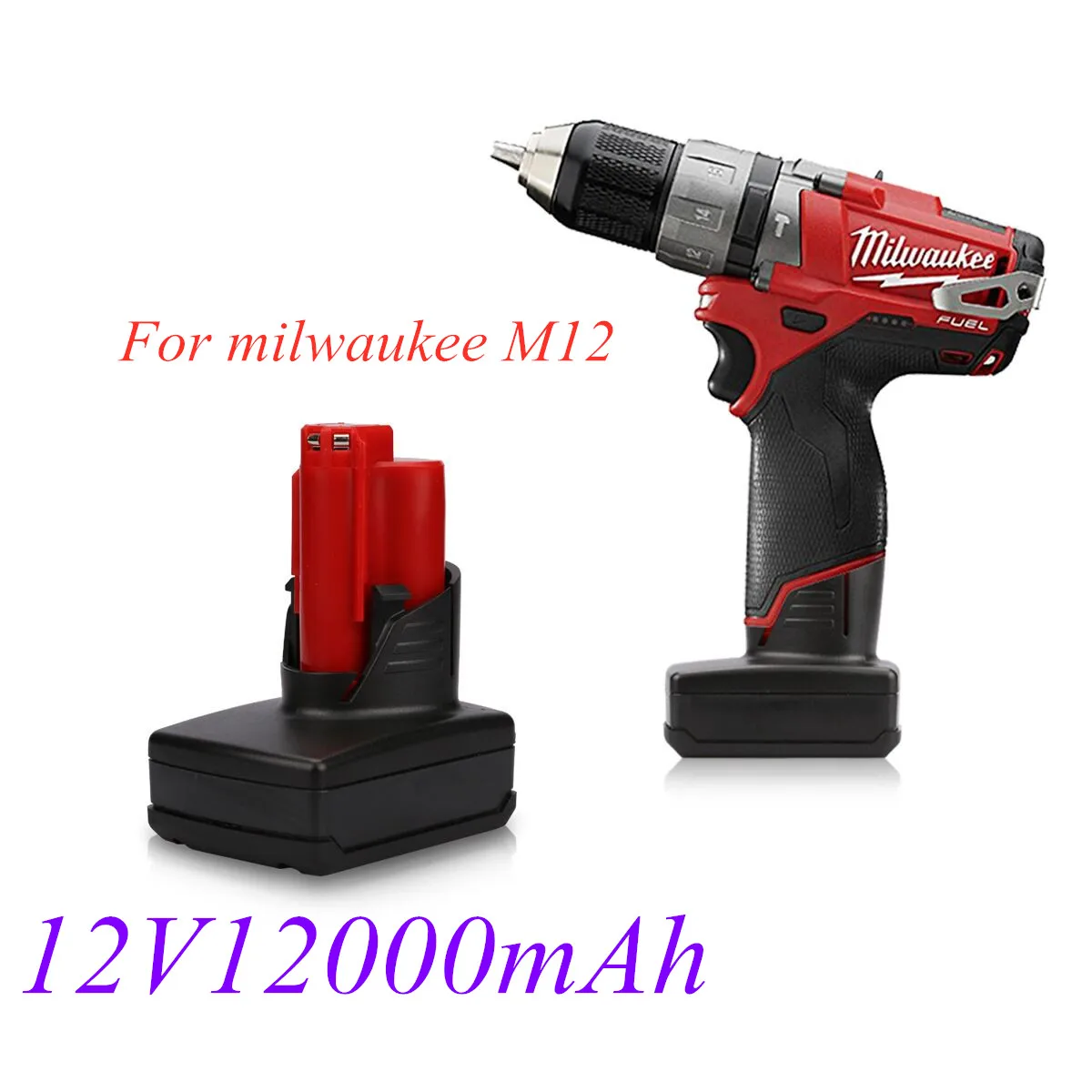 Batterie de secours au Lithium-ion pour Milwaukee, 12v, 100%12000 mAh, pour outils électriques, L10, nouveau,