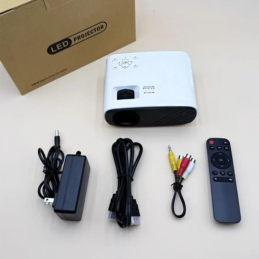 2025 Upgraded Mini 1080P HD Projector for iPhone 8000L Portable Projector with Tripod ,Movie Projector Compatible with HDMI/USB