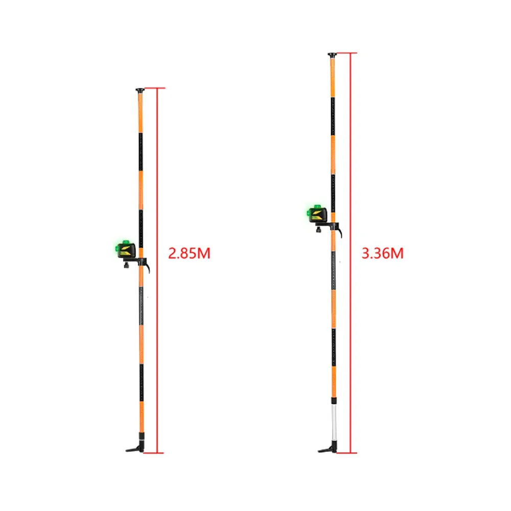 Multifunction 3.36M Laser Level Extend Bracket Telescopic Rod 5/8 and 1/4 Interface Elongation Support Stand Woodworking tools