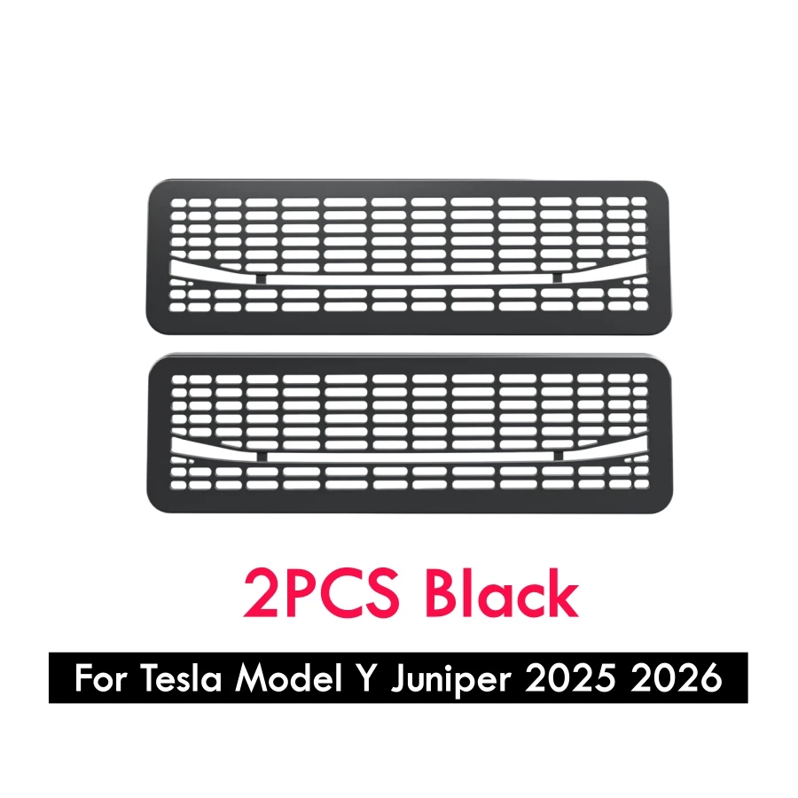 2PCS ABS Boden Luftstrom Vent Grille Schutz Abdeckungen für Tesla Modell Y Juniper 2025 2026 Hinten Unter Sitz klimaanlage Outlet – Detail 9