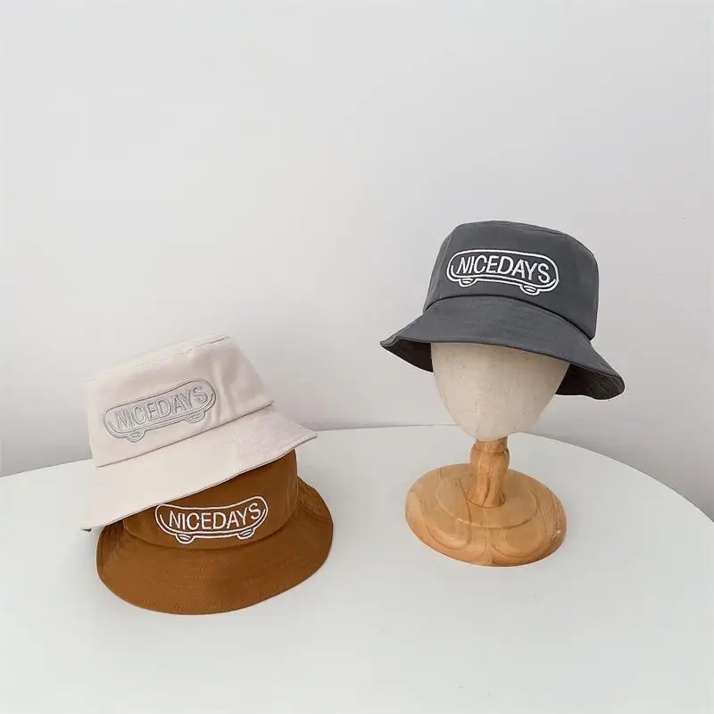 

Autumn Cotton Baby Hats Kids Boys Girls Sun Hats Lovely Letter Pattern Fisherman Hat Spring Summer Children Bucket Caps