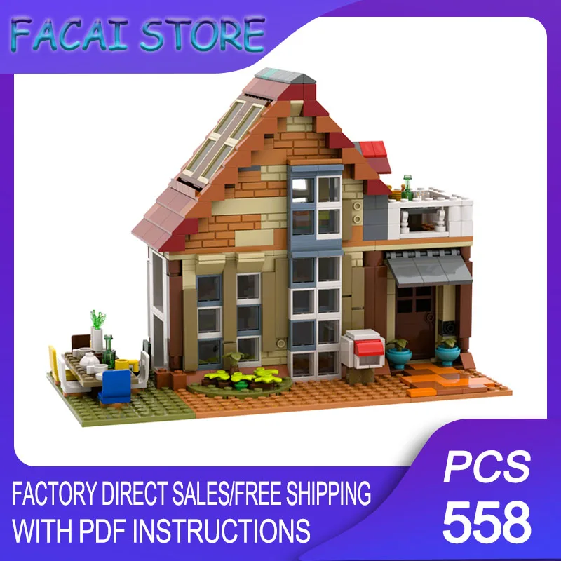 

Modular City Building Moc Building Bricks Modular Beach House Model Technology Blocks Christmas DIY Toy Construction Gifts