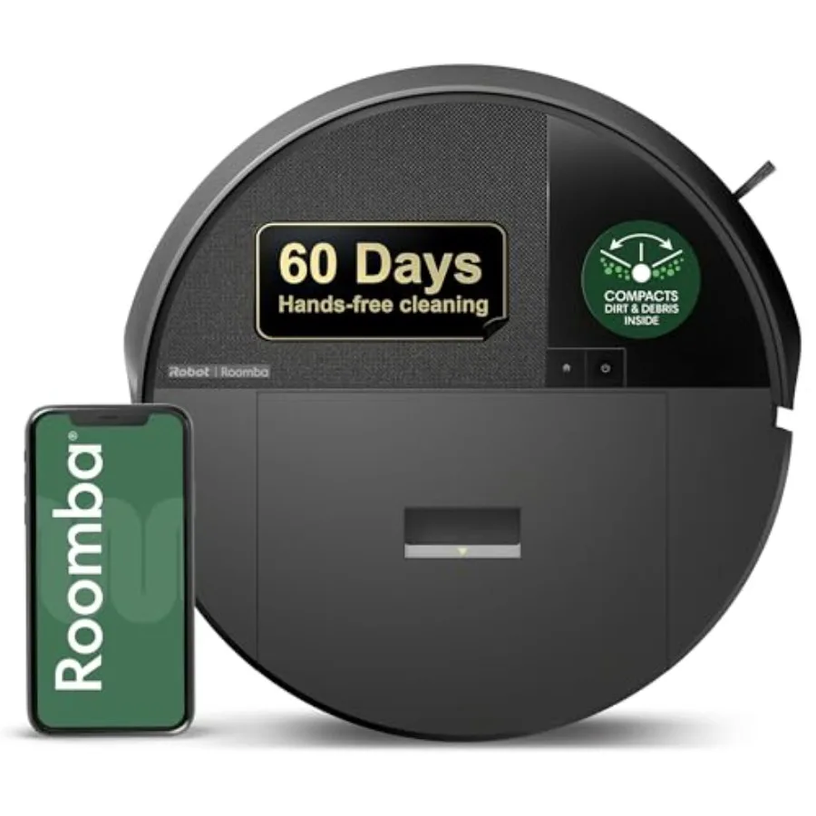 Roomba 205 DustCompactor Vac Robot Vacuum - Compacts Dirt Inside No Emptying for 60 Days Space Saving No Dock Needed Bagless In