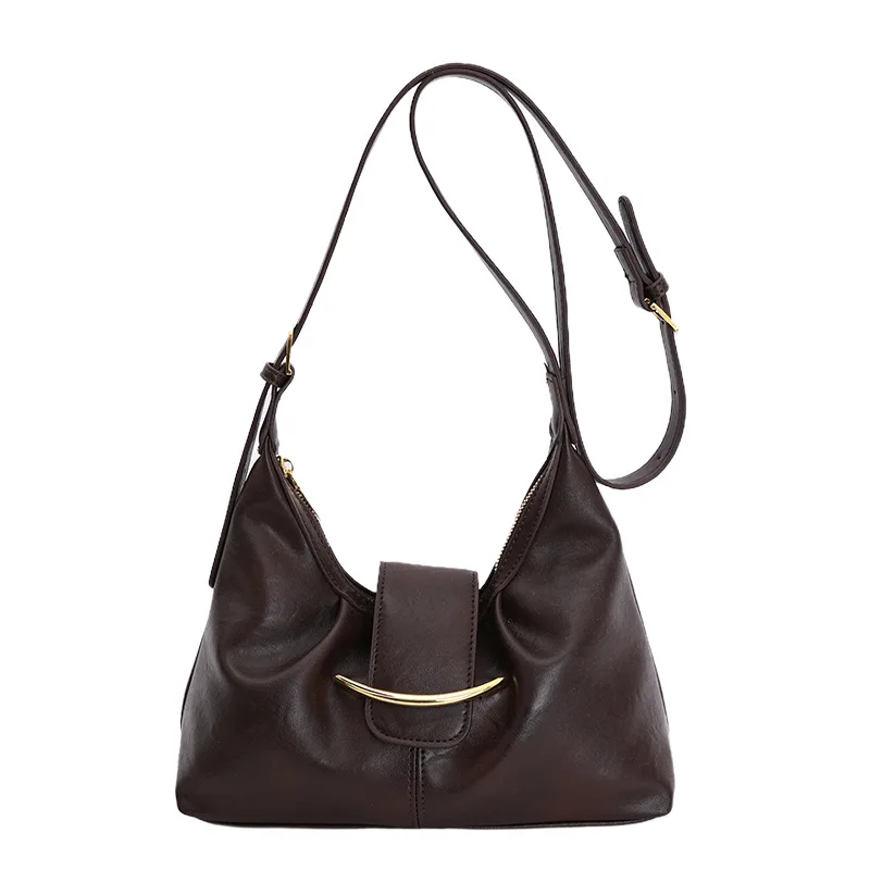 حقيبة كتف ذات سعة كبيرة لعام 2025 للنساء، حقيبة كروس من الجلد الطبيعي متعددة الاتجاهات، محفظة عمل أنيقة كلاسيكية للمكتب #4