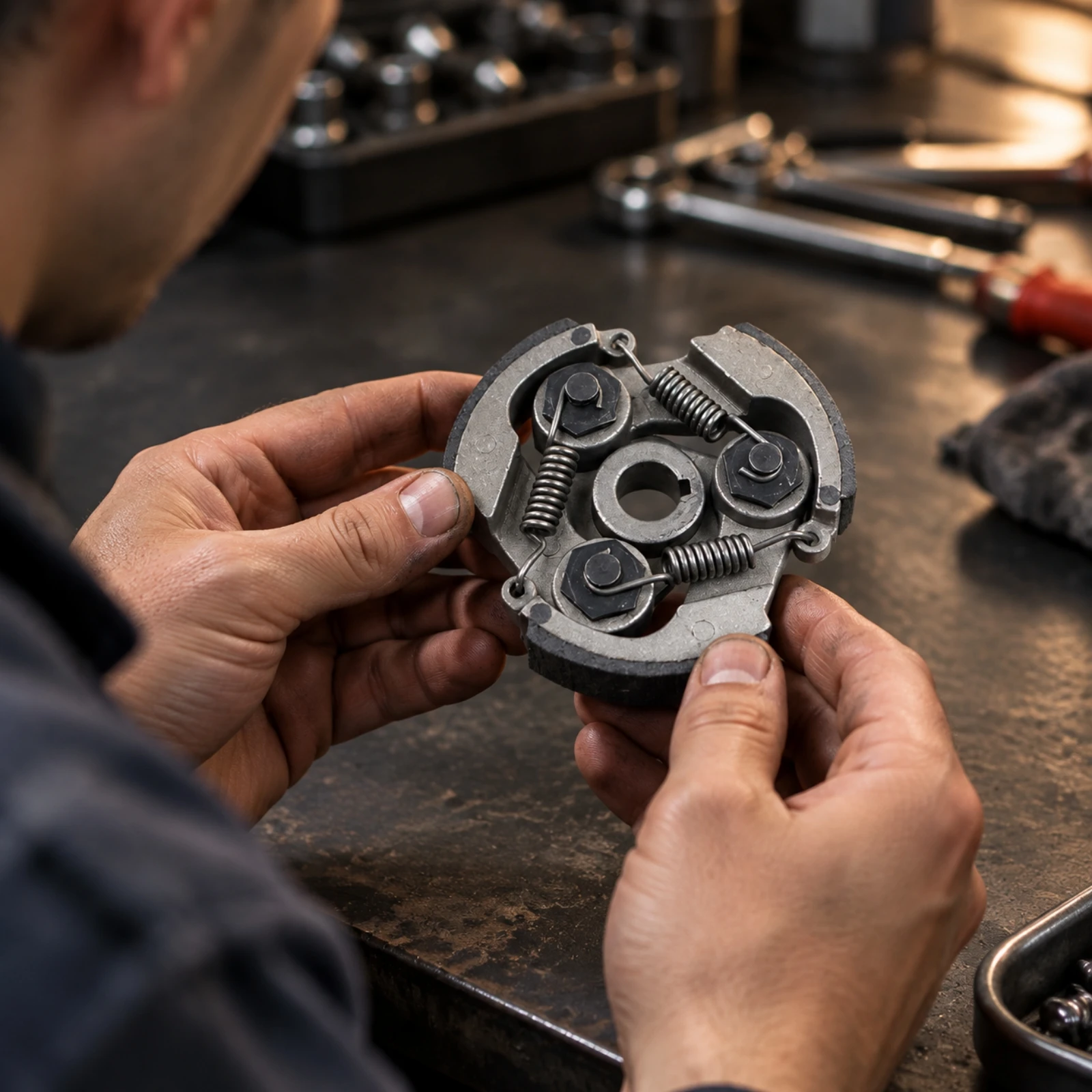 411 Centrifugal Clutch Grooved Replacement Centrifugal Clutch for Small Engine Mechanics, Brush Cutter Servicing