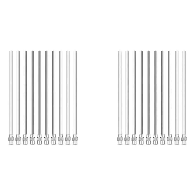 A69E20 Pcs Blunt Tip Dispensing Needles 4 Inch, 12 Gauge Stainless Steel Blunt Needles Fluid Applicator 10G