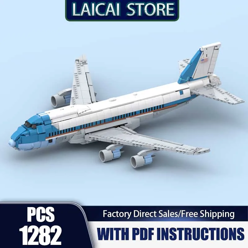 

Urban Aircraft Series Moc Building Blocks Boeing 747 Air Force One Model Technology Bricks Assembly Holiday Construstion GiftToy