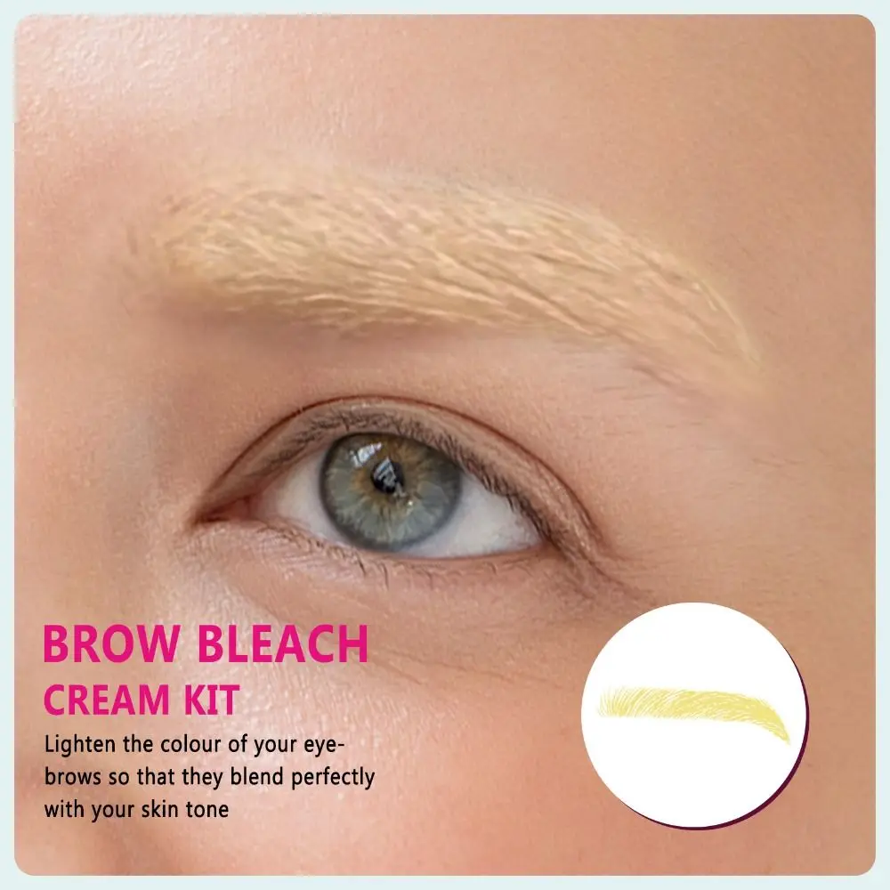 Kit de blanchiment des sourcils, 5 Applications, Kit de éclaircissement des sourcils facile à utiliser, crème éclaircissante rapide sans goutte