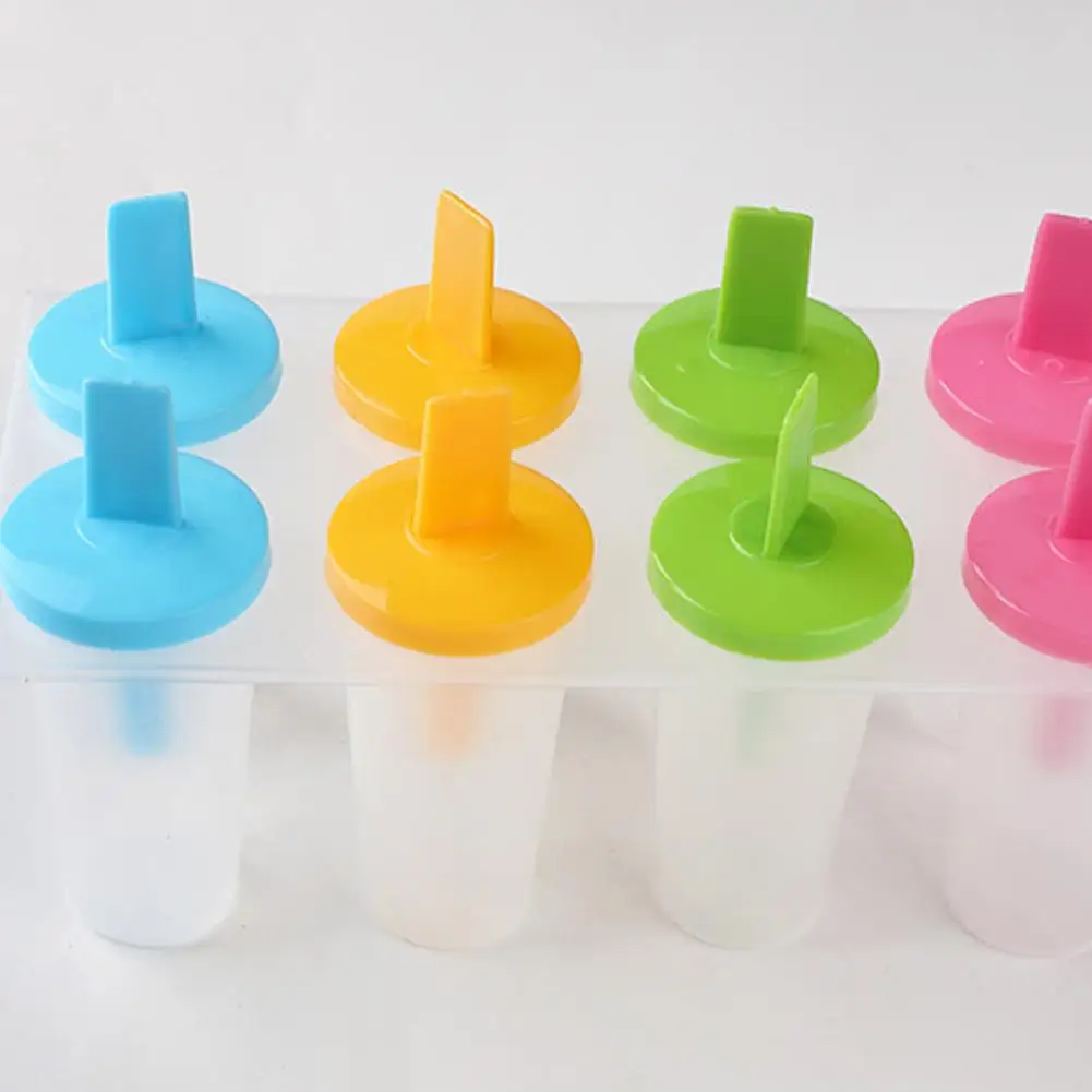 High-end 8 Cell Silicone Ice Cream Popsicle Mold With Handle Summer Tray Children's Mold Cream Mold Cream Ice Maker Ice Tool - Image 5