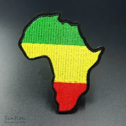 Africa (taglia: 7x8.2cm) ferro su toppa Applique ricamata adesivi per vestiti da cucire accessori per abbigliamento